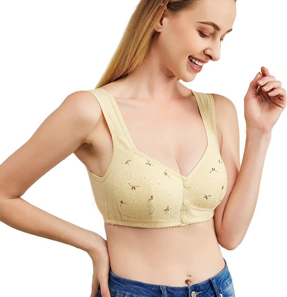 Daisy Front-Button Premium Bra | 1+1 FREE