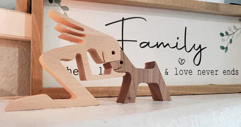 Marthez™ Wooden sculpture - I love my dog