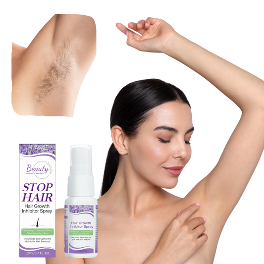 Spray Inhibidor del Crecimiento del Cabello | Detén el Recrecimiento del Cabello y Disfruta de una Piel Suave por Semanas