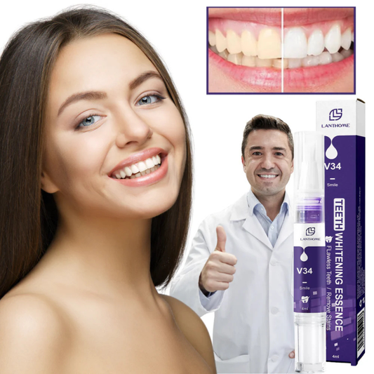 V34 Teeth Whitening Essence | Up to 98% Whiter Teeth in Weeks: Instantly Visible Results for a Stronger Smile