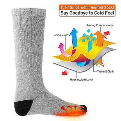 HeatFlow Adjustable Heated Socks - Embrace the Warmth, Banish Cold Feet!