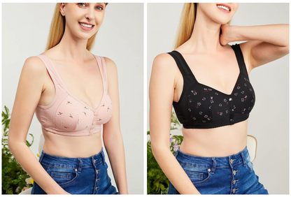 Daisy Front-Button Premium Bra | 1+1 FREE