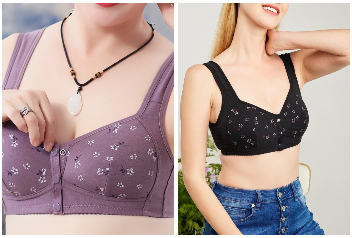 Daisy Front-Button Premium Bra | 1+1 FREE