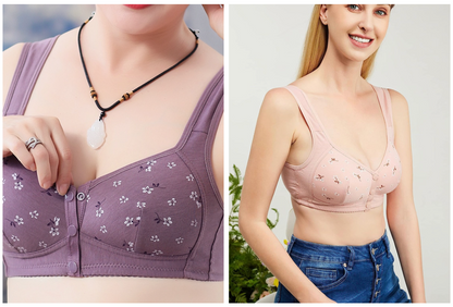 Daisy Front-Button Premium Bra | 1+1 FREE