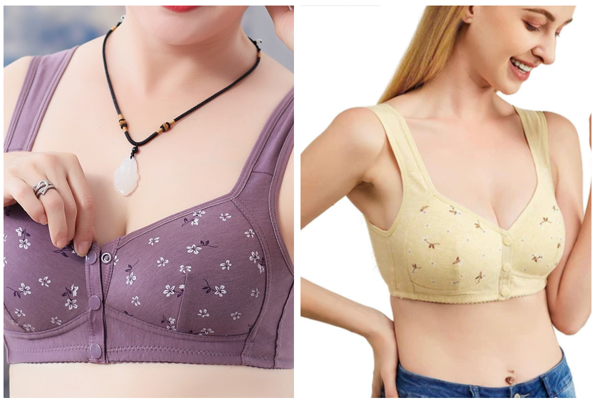 Daisy Front-Button Premium Bra | 1+1 FREE